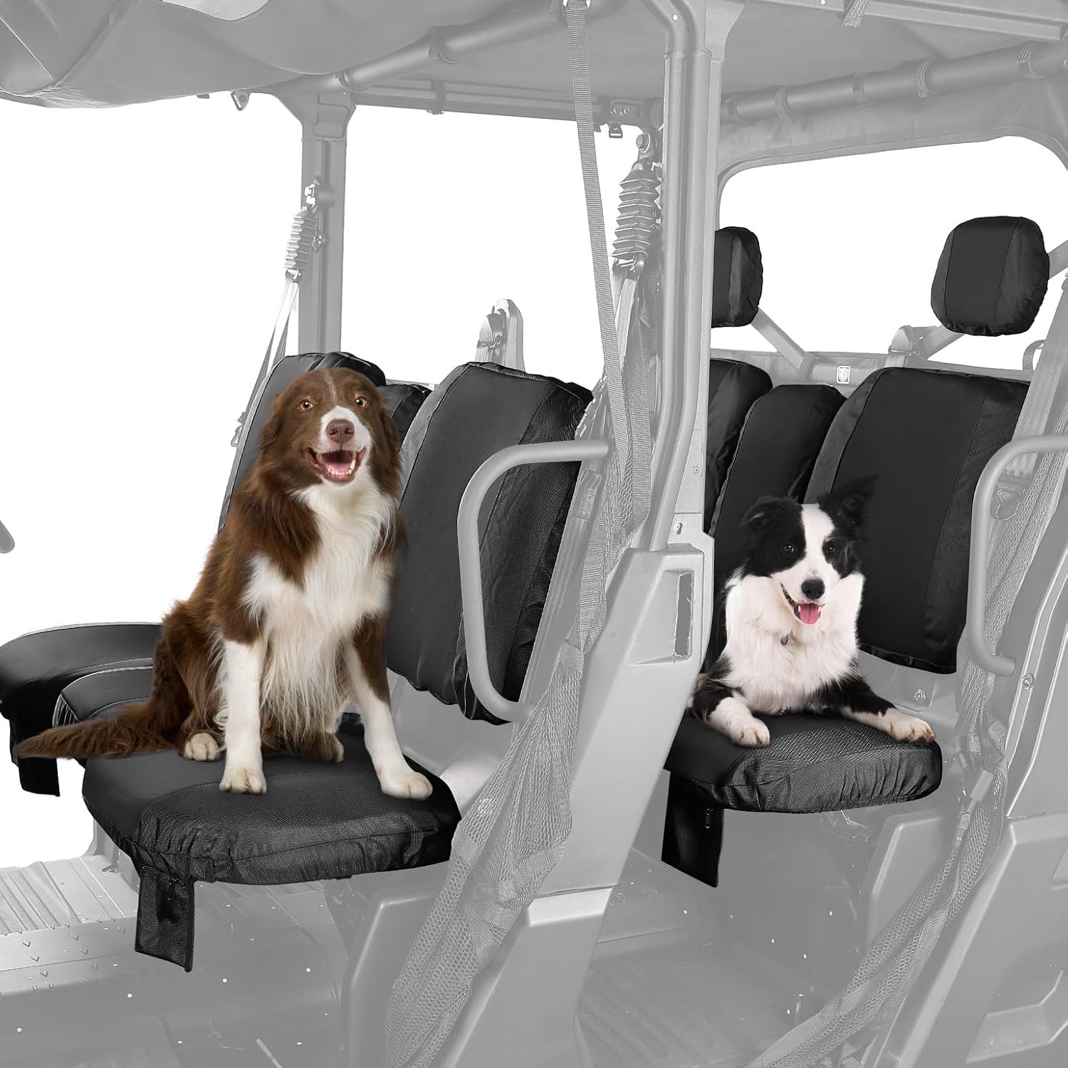 KEMIMOTO UTV Seat Covers Black, Waterproof Repellent Compatible with Black