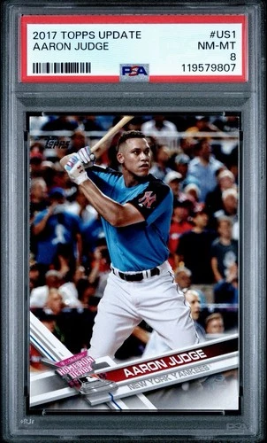 2017 Topps Update AARON JUDGE "Home Run Derby" Rookie Card #US1 PSA 8 NM-MT