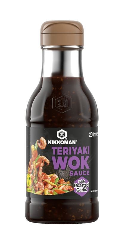 [ 250ml ] KIKKOMAN Teriyaki Wok Sauce mit geröstetem Knoblauch