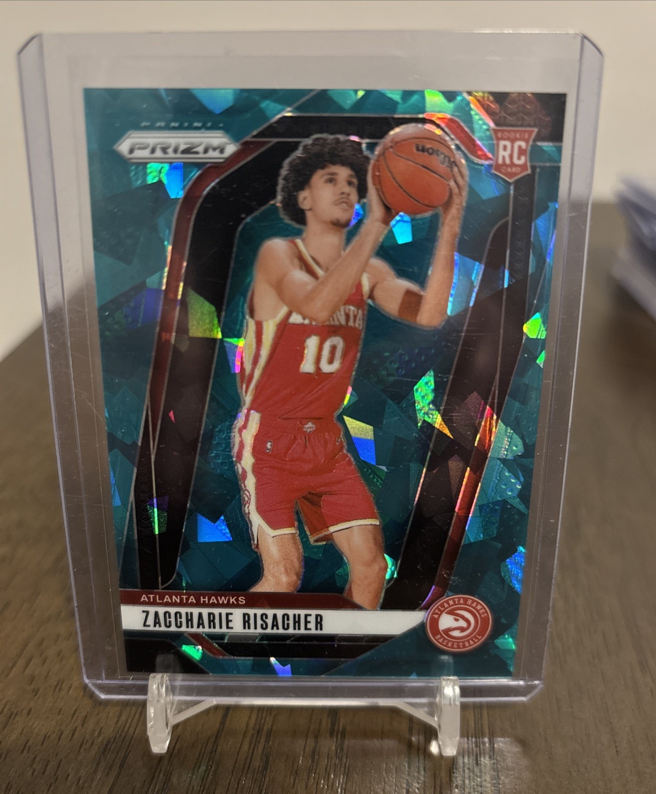 2024-25 Panini Prizm Zaccharie Risacher Teal Ice Prizm Rookie 001/225 EBay 1-1