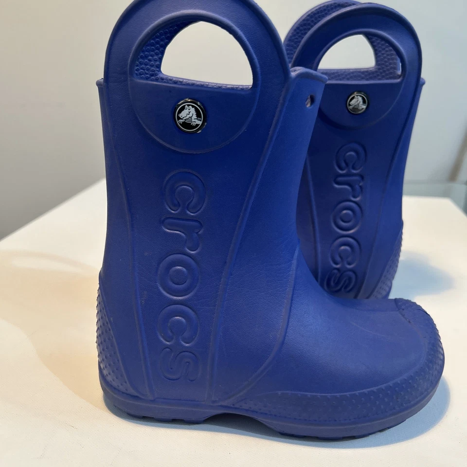 Crocs Handle It Clásicas Botas de Lluvia Azul Goma 12803 Juvenil Talla 11 Foto 3 de 4