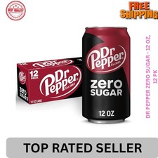 New DR PEPPER ZERO SUGAR - 12 OZ, 12 PK   Fast Free Shipping