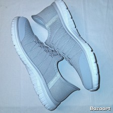 Skechers Slip-Ins Hands Free Gray Comfort Walking Shoes Women's