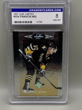 1996 Leaf Limited Ron Francis Gold #52 Graded 8 NM-MT Free Shipping
