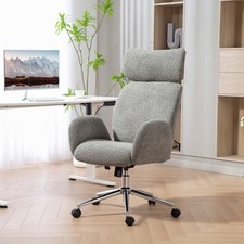 HOMCOM Office Chair with Adjustable Headrest, Comfy Desk Chair, Refurbished