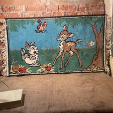 Vintage Disney Bambi Pictorial Rug 
