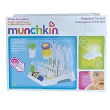 New Munchkin Deluxe Bottle Drying Rack No Assembly Required Built In Reservoir
