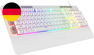 Redragon K512 Shiva Us-Layout Weiße Membran-Gaming-Tastatur, Rgb-Beleuchtung, Pr