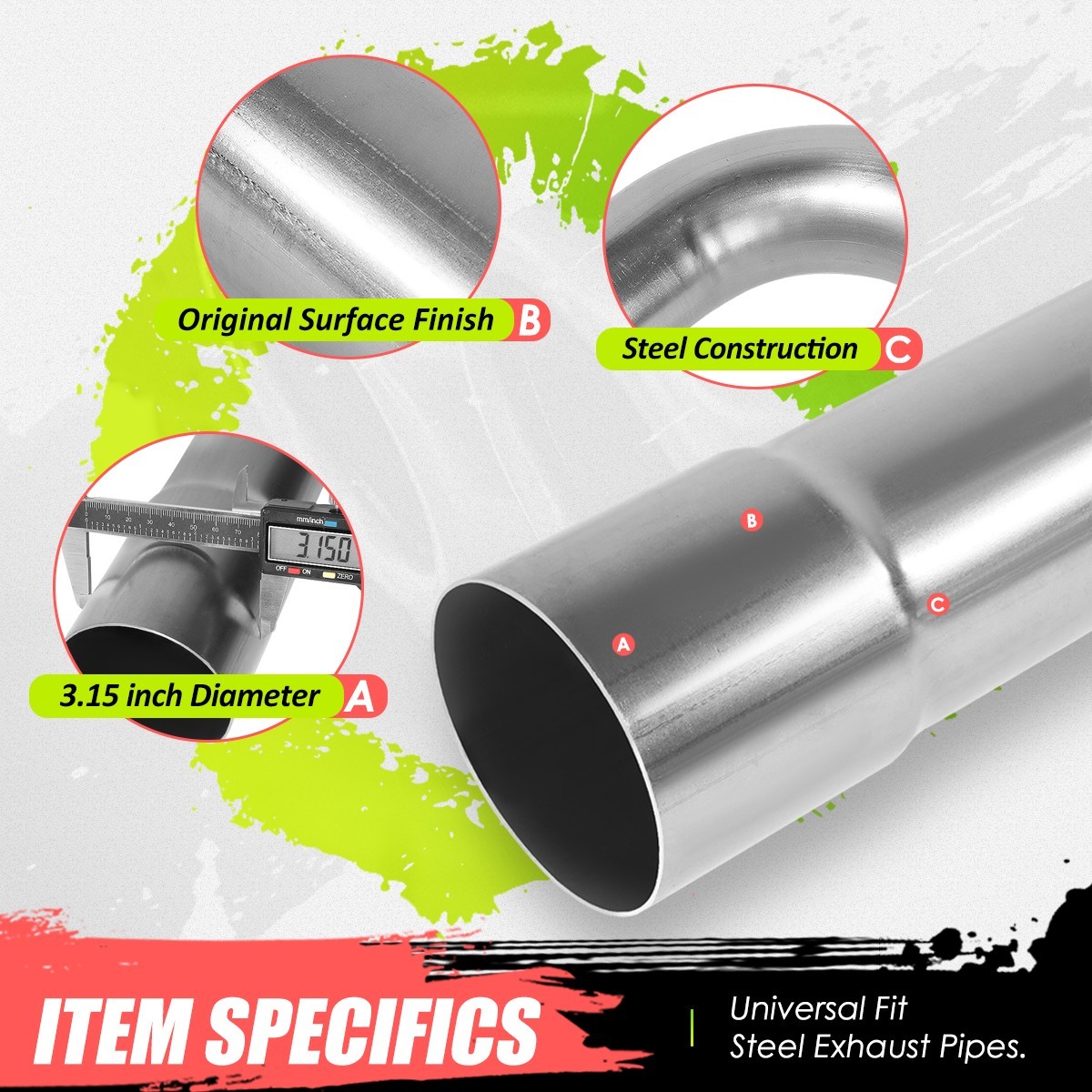 2-Pack 3" OD 90-Degree Mandrel Bend Mild Steel Exhaust Pipe – DIY Custom Fit | Tube Warehouse