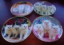 Four Franklin Mint Cat/Kitten Plates