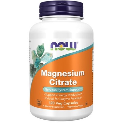 NOW Supplements- Magnesium Citrate- Enzyme Function*- Nervous System Support*- 1