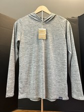 PATAGONIA Women's Capilene Cool Daily Hoody L/S Shirt Sz SMALL Feather Grey NWT