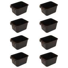 Cage Cups 8-pk Black 1 Pint/16 fl oz Hanging Feed Water Cups Chicken Poultry