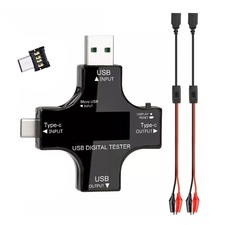 8 IPS Multiple Color Screen USB Power Meter Tester Fit Charger Type-C Detector