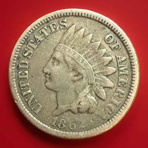 1862 copper/nickel INDIAN HEAD U.S. Cent. Choice XF 434B