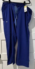 FIGS Technical Collection Kade Cargo Scrub Pants Womens 2xl Tall Royal Blue NWT