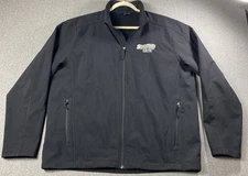 Port Authority Jacket Mens Sz XL Black Windbreaker Casual Outdoors With LOGO
