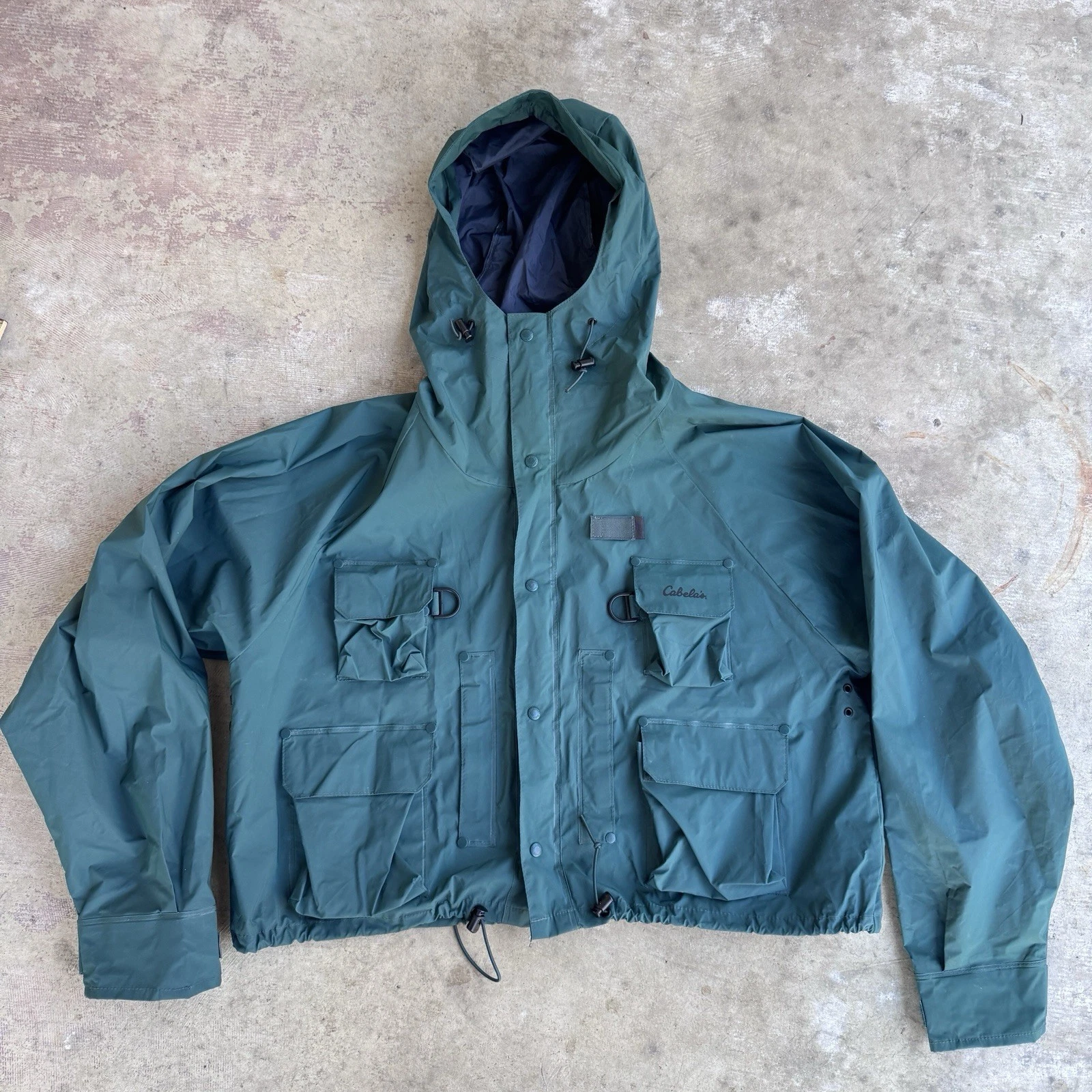 Cabela's Green Wading/Fly Fishing Hooded Jacket Men’s Size XL Vintage 90s PVC
Opens in a new window