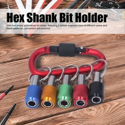 1/4in Hex Shank Bit  Holder Screwdriver Fast Change Extension Bar with 5 Color