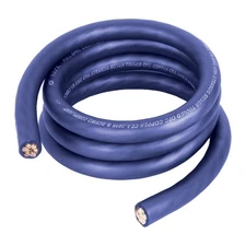 XW0BL5 5 ft Blue 1/0-Gauge True Spec 100% OFC EnvyFlex Power/Ground Wire