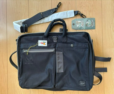 #ad #ad Yoshida PORTER FLYING ACE 3WAY Briefcase 863 16808 Bag Black Verry Good Rare t46 $629.99