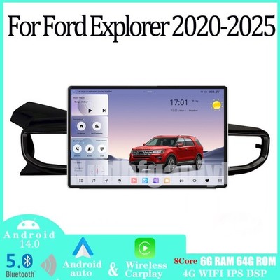 Android 14 Car Radio stereo For Ford Explorer 2020-2025 Carplay GPS Navigation