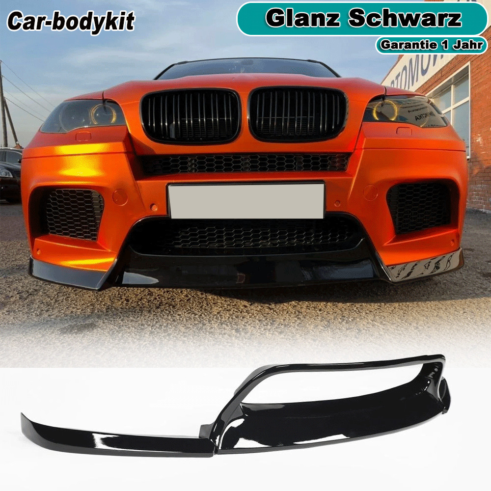 Glanz Schwarz Frontlippe Front Stoßstange Spoiler für BMW E70 X5M E71 X6M 09-14