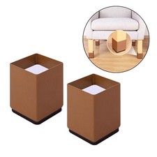 furniture couch table leg extenders bed Square 6x10cm Brown