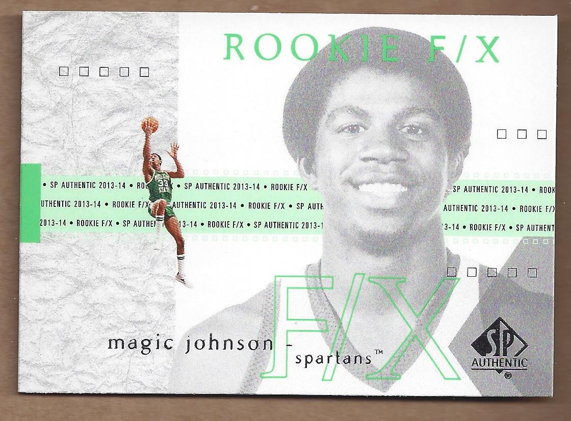 Magic Johnson #67 Basketball Cards 2013 SP Authentic trading card — raw and PSA graded price guide