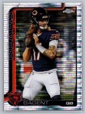 2025 Topps Chrome TYSON BAGENT #54 Pulsar Refractor Chicago Bears