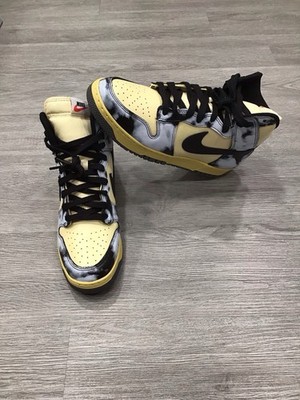 Nike Dunk High 1985 Black Acid Wash Men s 9.5 Retro OG Sneakers DD9404-700 EUC