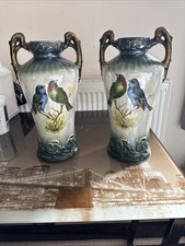 Antique Vases With Beautiful Bird Design (1920’s)