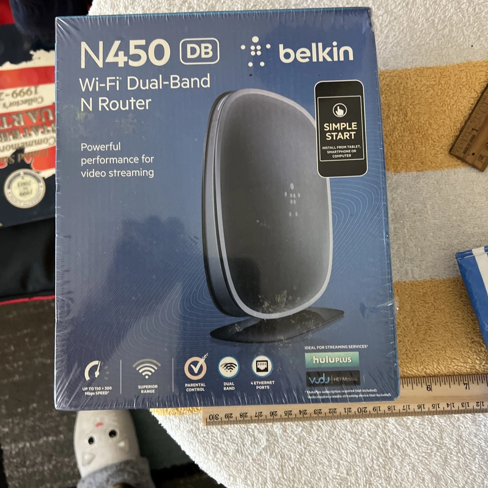 Belkin N450 Dual Band 4-Port 10/100 Wireless N Router NEW SEALED - Image 2 of 4