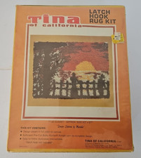 VTG Tina Of California Latch Hook Rug Kit 1132 SUNSET 20"x27" - New in Package