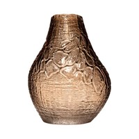 INNA-Glas Glasvase Tiandy, Mit Maserung, Taupe-Klar, 19,2Cm, Ø14,5Cm