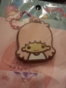 Sanrio Little Twin Stars Metal Charm on Key Chain or Key Ring Japan SEALED NEW