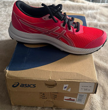 ASICS Contend 8 GS Unisex Kids Pink/Silver Mesh Lace-Up Running 4 EU36