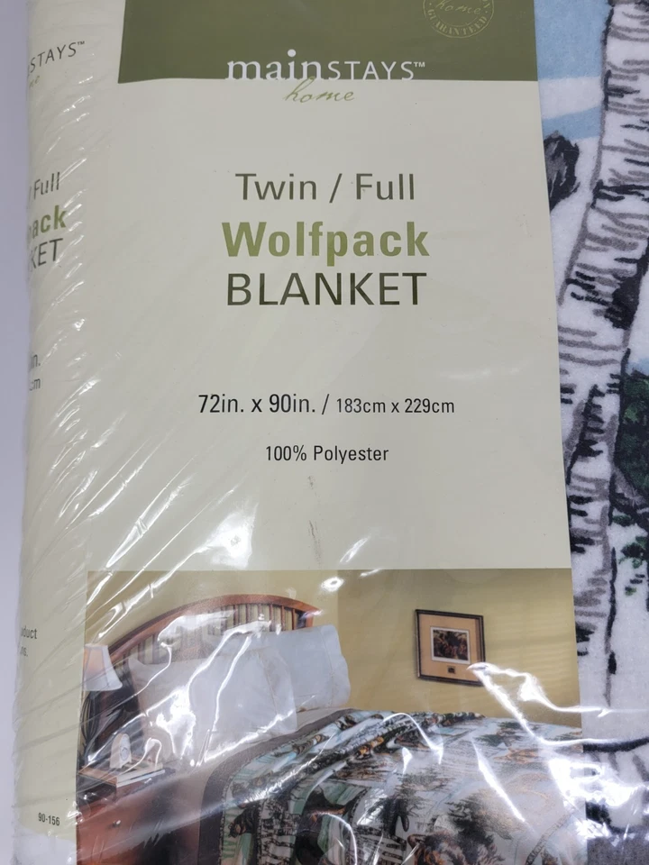 Manta Mainstays Wolfpack Cheyenne Doble/Completa 72”x90” Nueva de Colección EE. UU. Foto 2 de 4