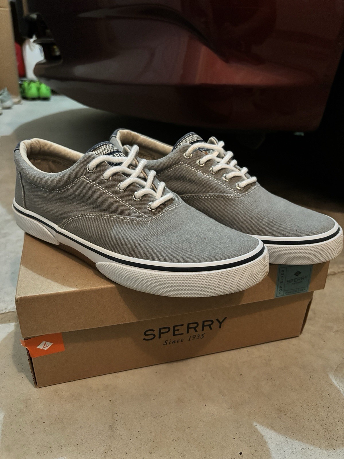 Sperry Halyard CVO Gray Memory Foam Lace-Up Sneakers Men’s 9 M
