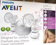 Philips Avent Twin Electric Breast Pump With Accessories  Carrying Bag