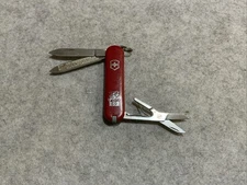 Victorinox Swiss Army Knife Red Classic 58mm Scorpio 1969 69 Metal Inlay Clean