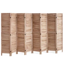 Uimoso Wood Room Divider Wooden Screen 8 Panel for Room Separation Home Office