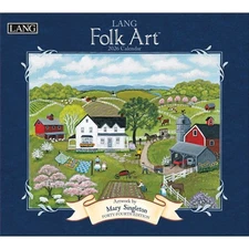 Companies Folk Art 2026 Wall Calendar by Mary Singleton 13.4'' X 12'' 12-Mont...