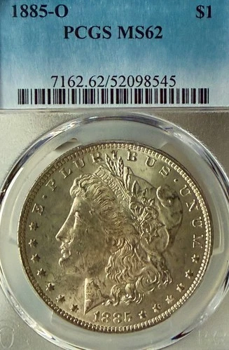 1885-O MS62 PCGS New Orleans Mint Morgan Silver Dollar