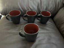Black Coffee Mugs Set Of 4