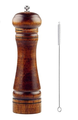#ad #ad Wooden Pepper Mill or Salt Mill with a cleaning brush 8 inch tall Best Pe... $17.07