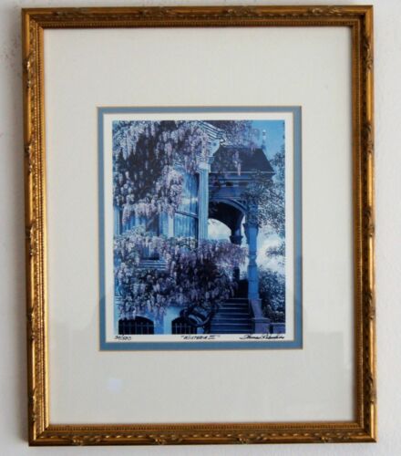 Thomas R. Dawkins "Wisteria III" Lithograph Print LE #30/500 Framed Signed 15x12
