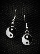 Ying  Yang Charm Dangling/Drop Earrings Brand new