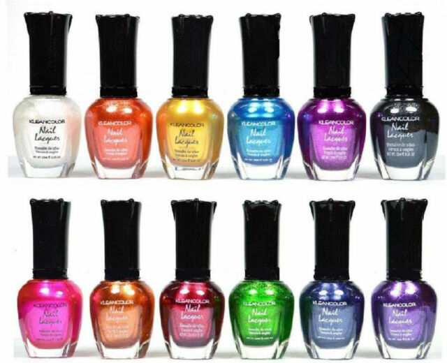 Kleancolor KLEANMETAL12 Metallic Lacquer 12-Pieces Nail Polish Set