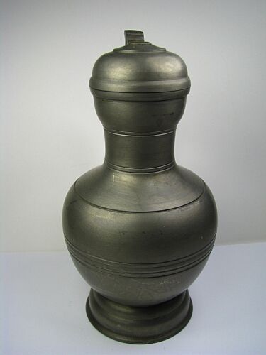 DUTCH PEWTER PITCHER FLAGON LIDDED STEIN VESSEL by Metawa Holland Netherlands - 第 4/12 張圖片
